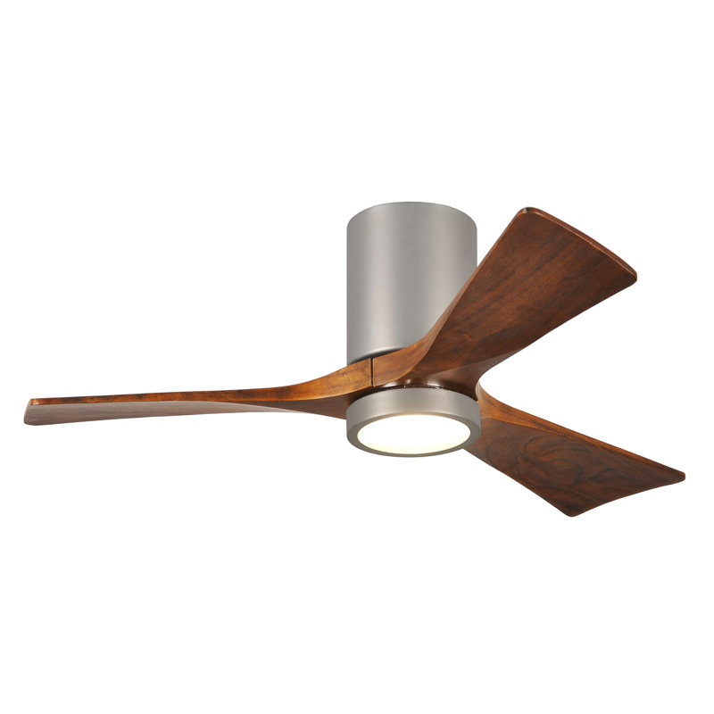 42" Trost 3 Blade Hugger Ceiling Fan with Wall Remote and Light Kit